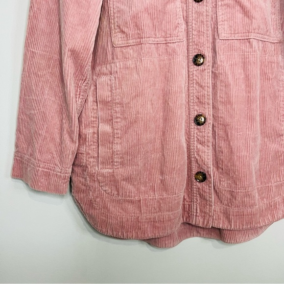 MADEWELL Pink Corduroy Button-Up Shirt jacket size xsmall - Picture 4 of 5